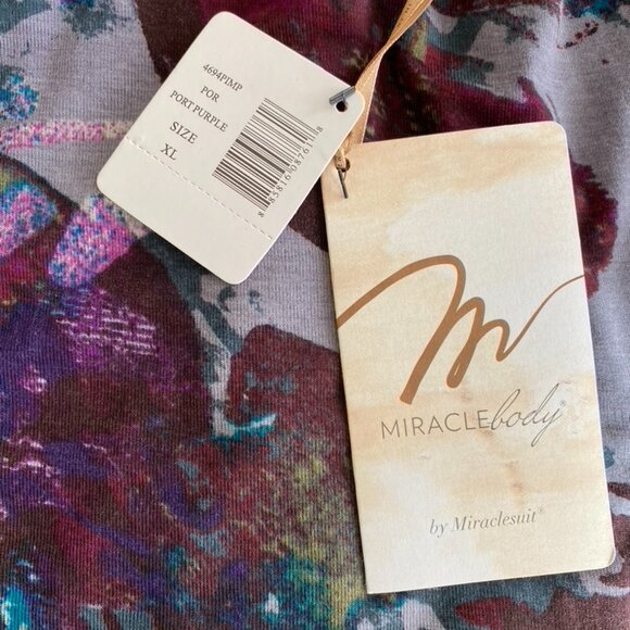 Miraclebody Miracle Body by Miraclesuit Gray/Burg XL Tunic smoothing underlayer - Picture 4 of 15